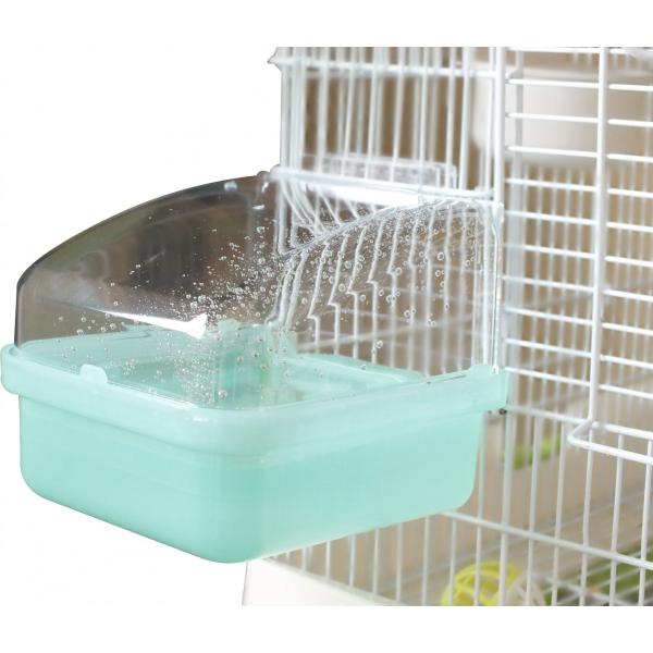 インコのおもちゃ 外掛式バードバス 外掛け用水浴び器 黒瀬ペットフード