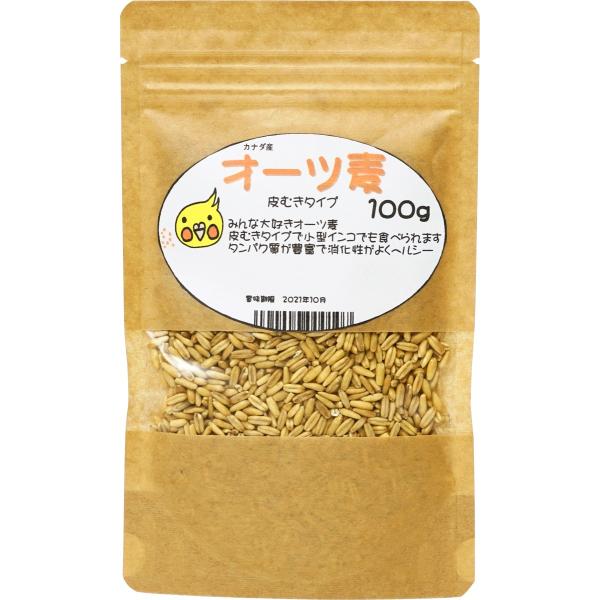 とりっぴーオリジナル オーツ麦 100g 厳選種子 鳥のおやつ・シード