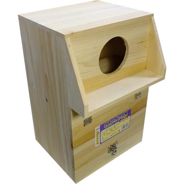 木製巣箱 NPFエクセル オカメインコ・中型インコ用巣箱 小鳥・インコの巣箱