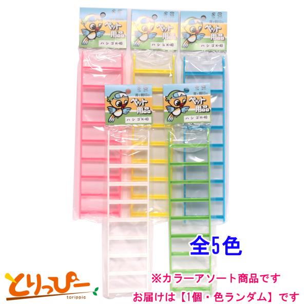 【訳あり特価】インコのおもちゃコバヤシ ハシゴ K-40 カラーアソート商品