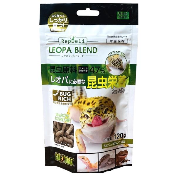 ジェックス エキゾテラ RepDeli レオパブレンドフード 120g (保護ツバメのエサにも) GEX