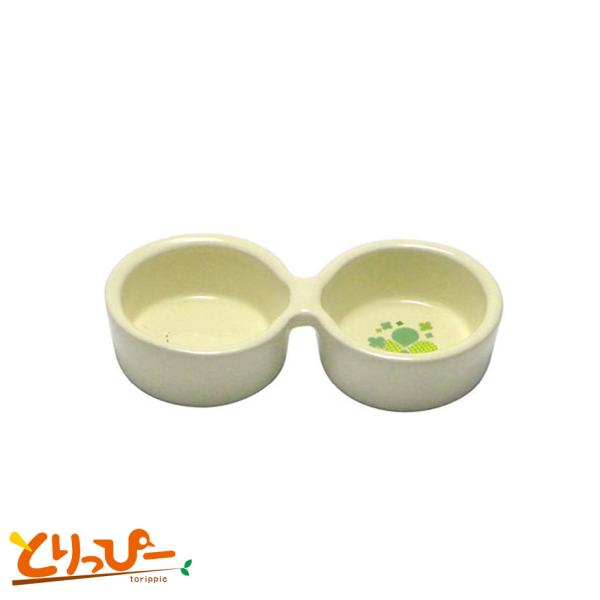 SANKO 小動物用陶器食器 HAPPY-DISH ダブル A07 鳥用食器