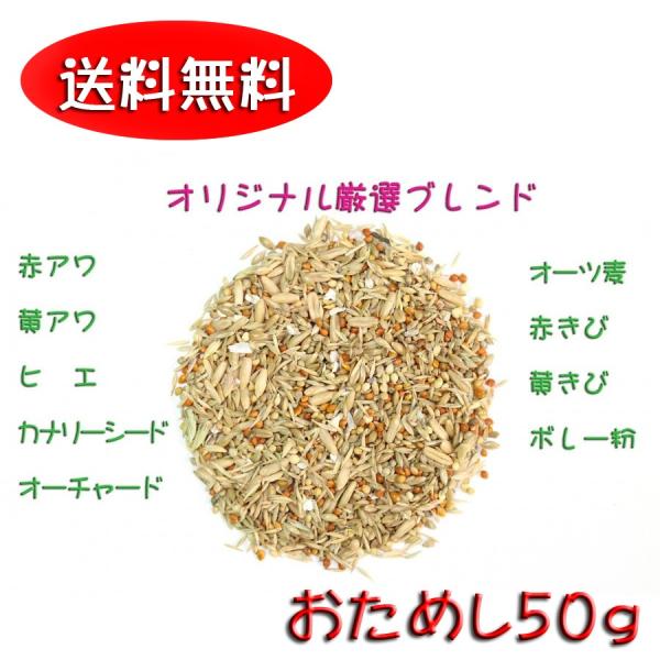 とりっぴー 厳選ブレンド A,B,C,D,Eタイプ各種選べる 30g 試食、お試し用 セキセイ、オカメ、文鳥などに