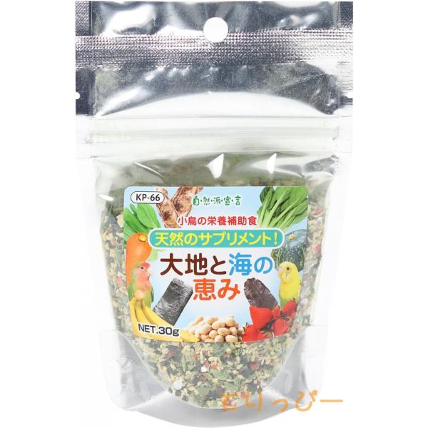 天然サプリメント 大地と海の恵み 30g 黒瀬ペットフード 鳥用サプリ