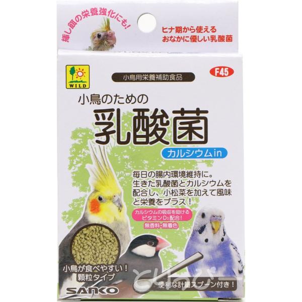 インコのおやつ SANKO 小鳥のための乳酸菌 カルシウムin 20g (F45) 鳥用サプリ